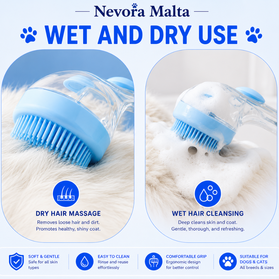 Nevora Pet Bath Brush